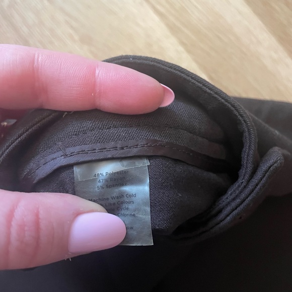 TALBOTS Signature Bootcut Dress Pants 10 Brown - Picture 4 of 4